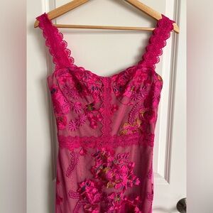 Bronx and Bronco Pink Floral Lace Dress